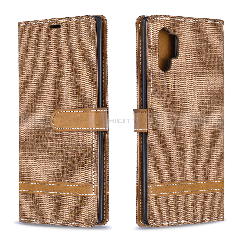 Handytasche Stand Schutzhülle Flip Leder Hülle B16F für Samsung Galaxy Note 10 Plus 5G Gold