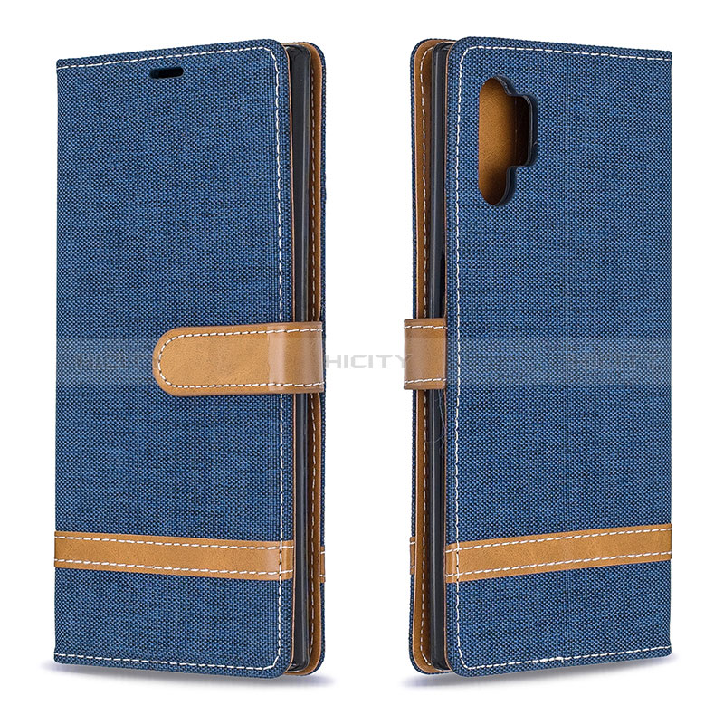 Handytasche Stand Schutzhülle Flip Leder Hülle B16F für Samsung Galaxy Note 10 Plus 5G Königs Blau Plus