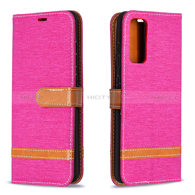 Handytasche Stand Schutzhülle Flip Leder Hülle B16F für Samsung Galaxy S20 Lite 5G Pink