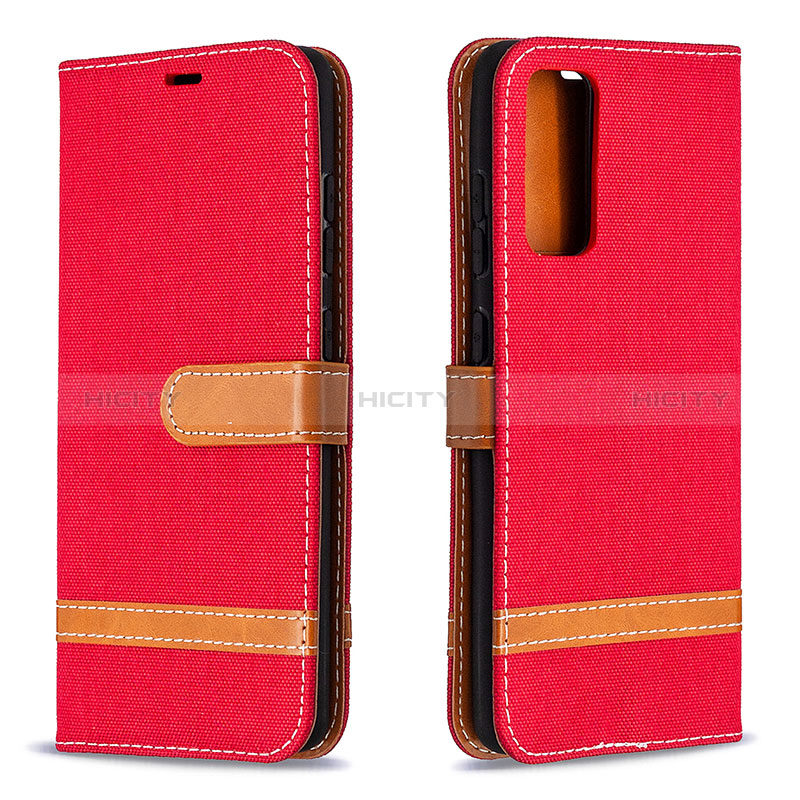 Handytasche Stand Schutzhülle Flip Leder Hülle B16F für Samsung Galaxy S20 Lite 5G Rot