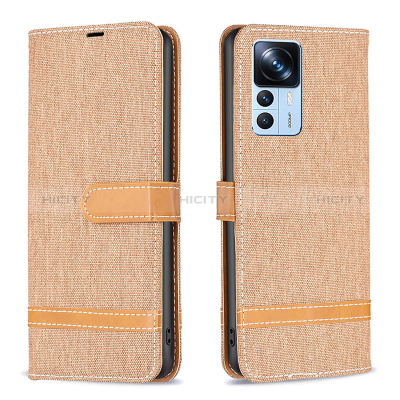 Handytasche Stand Schutzhülle Flip Leder Hülle B16F für Xiaomi Mi 12T 5G Gold