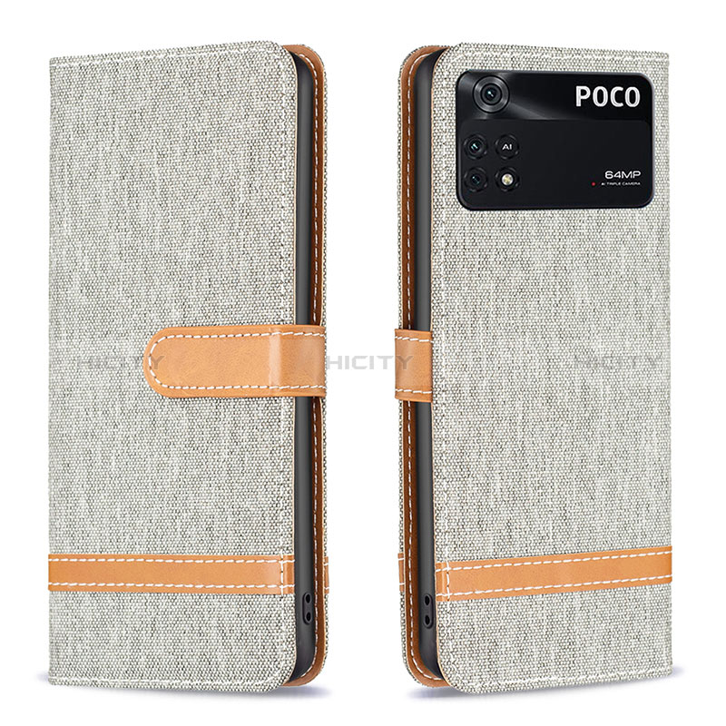 Handytasche Stand Schutzhülle Flip Leder Hülle B16F für Xiaomi Poco M4 Pro 4G