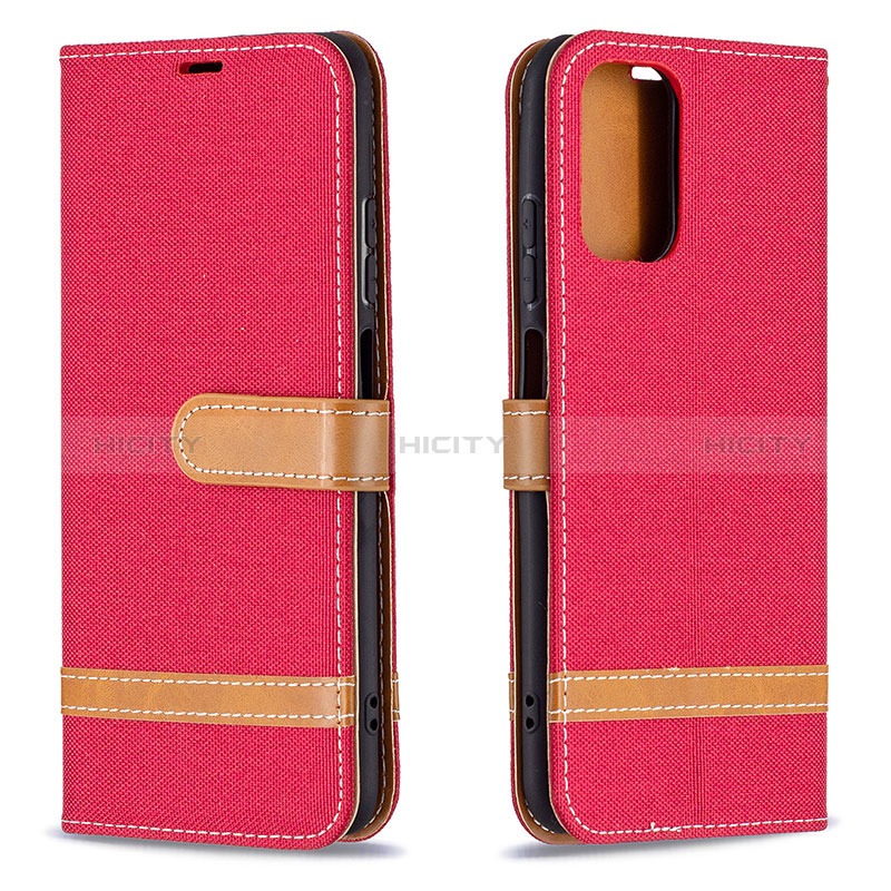 Handytasche Stand Schutzhülle Flip Leder Hülle B16F für Xiaomi Poco M5S Rot