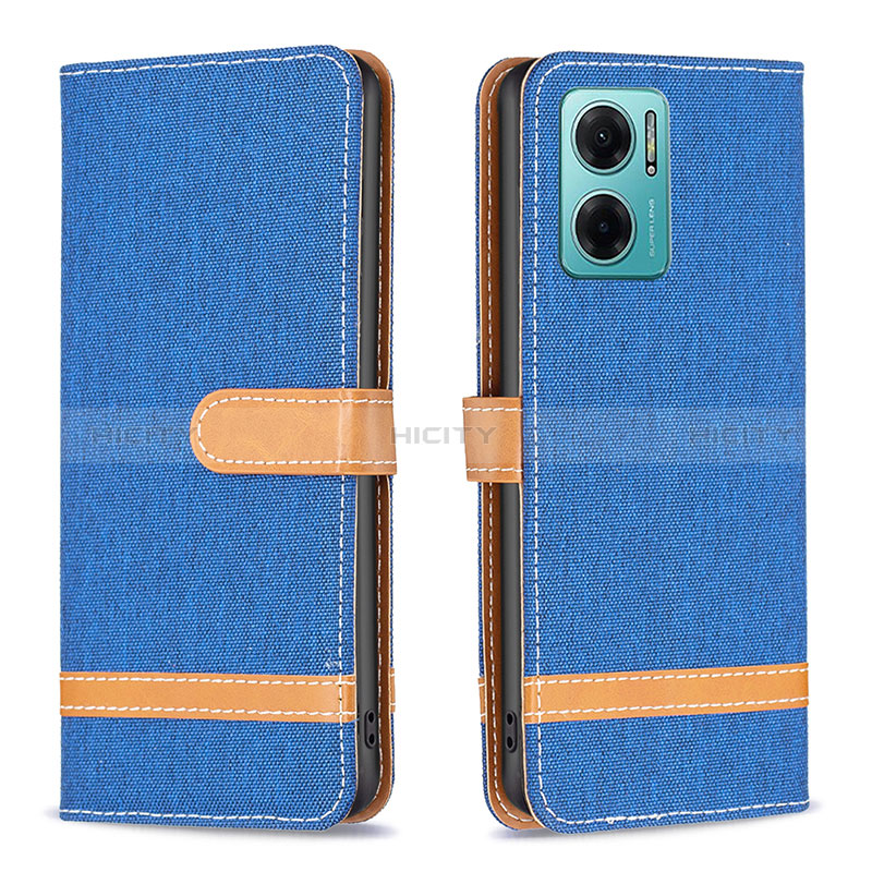 Handytasche Stand Schutzhülle Flip Leder Hülle B16F für Xiaomi Redmi 11 Prime 5G Blau