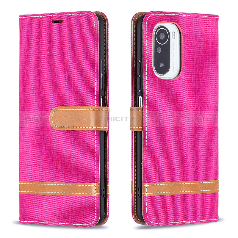 Handytasche Stand Schutzhülle Flip Leder Hülle B16F für Xiaomi Redmi K40 Pro 5G Pink Plus