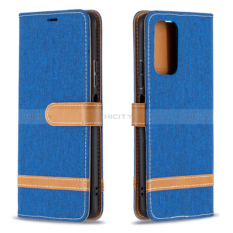 Handytasche Stand Schutzhülle Flip Leder Hülle B16F für Xiaomi Redmi Note 10 Pro 4G Blau Plus