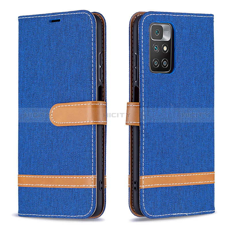 Handytasche Stand Schutzhülle Flip Leder Hülle B16F für Xiaomi Redmi Note 11 4G (2021) Blau Plus