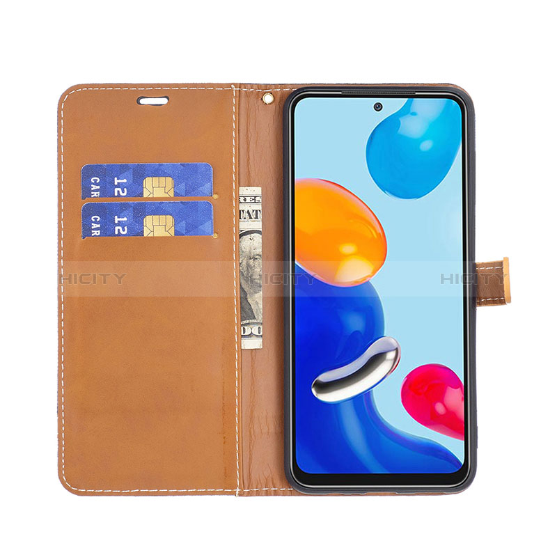 Handytasche Stand Schutzhülle Flip Leder Hülle B16F für Xiaomi Redmi Note 11 4G (2022) groß