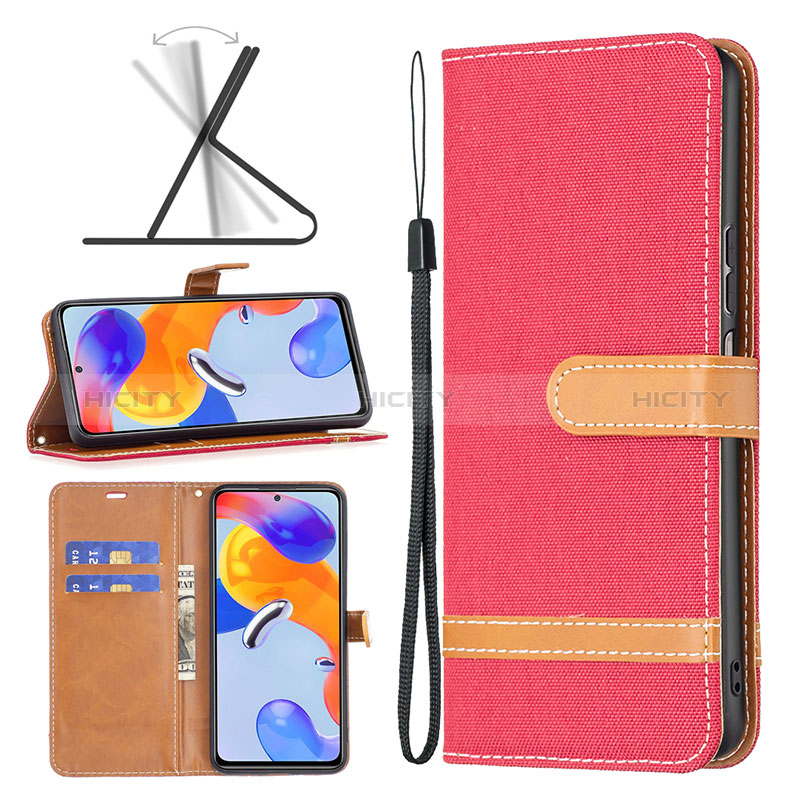 Handytasche Stand Schutzhülle Flip Leder Hülle B16F für Xiaomi Redmi Note 11 Pro 4G