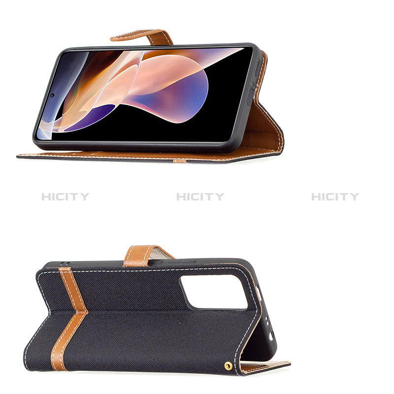 Handytasche Stand Schutzhülle Flip Leder Hülle B16F für Xiaomi Redmi Note 11 Pro+ Plus 5G groß