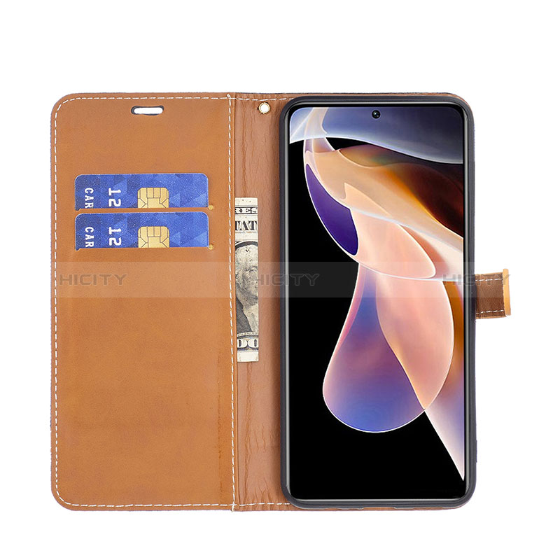 Handytasche Stand Schutzhülle Flip Leder Hülle B16F für Xiaomi Redmi Note 11 Pro+ Plus 5G groß