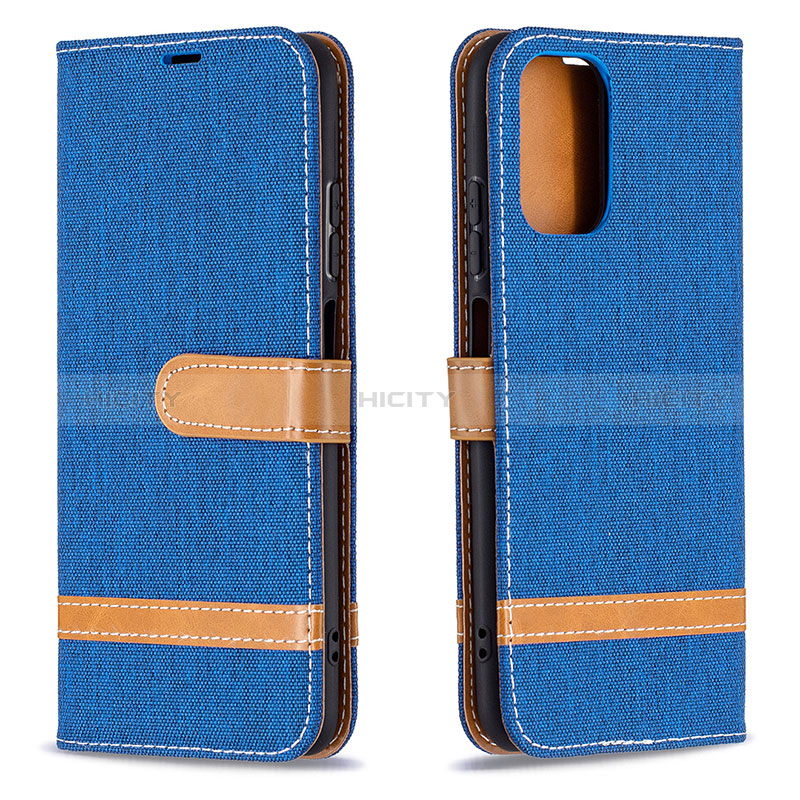 Handytasche Stand Schutzhülle Flip Leder Hülle B16F für Xiaomi Redmi Note 11 SE India 4G Blau Plus