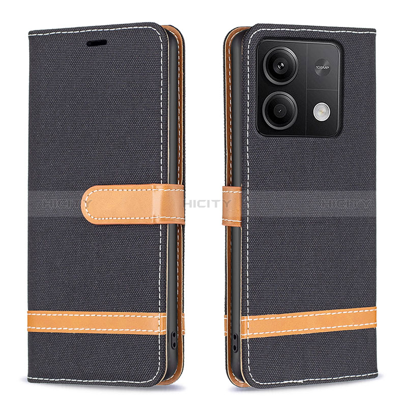 Handytasche Stand Schutzhülle Flip Leder Hülle B16F für Xiaomi Redmi Note 13 5G groß