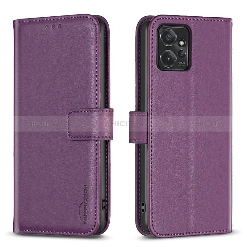 Handytasche Stand Schutzhülle Flip Leder Hülle B17F für Motorola Moto G Power 5G (2023) Violett