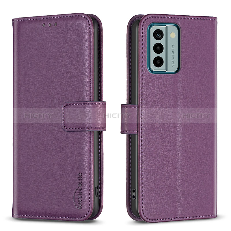 Handytasche Stand Schutzhülle Flip Leder Hülle B17F für Nokia G22 Violett