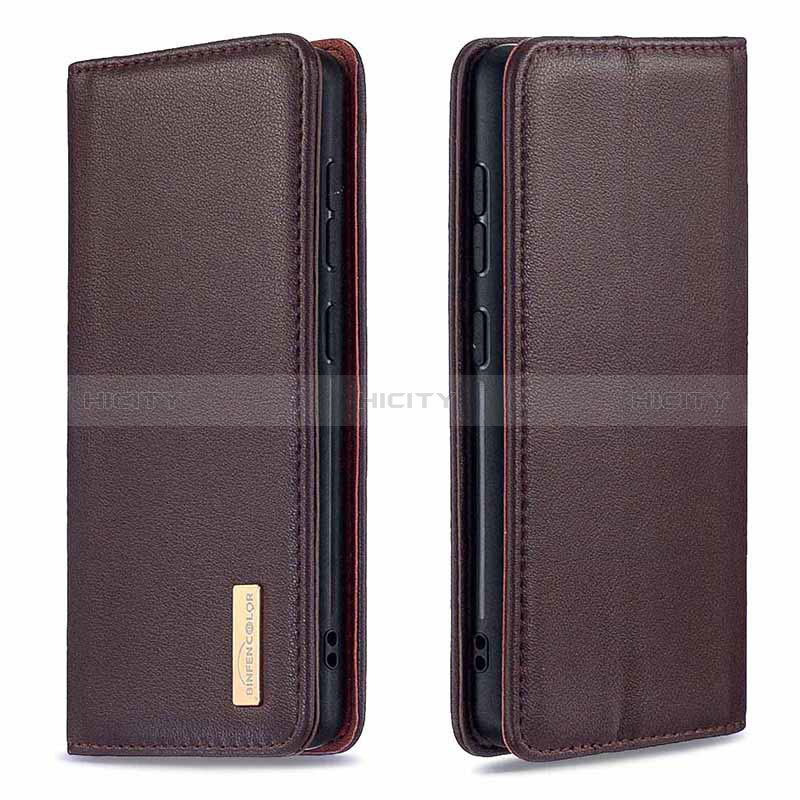 Handytasche Stand Schutzhülle Flip Leder Hülle B17F für Samsung Galaxy A30 Braun