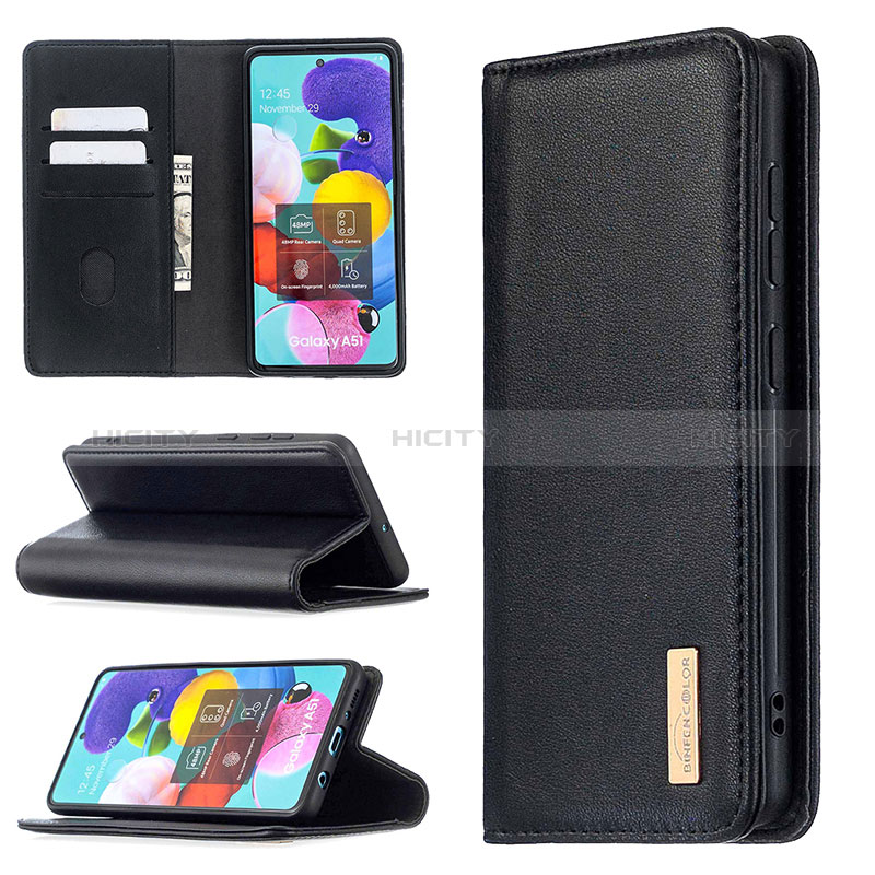 Handytasche Stand Schutzhülle Flip Leder Hülle B17F für Samsung Galaxy A51 5G groß