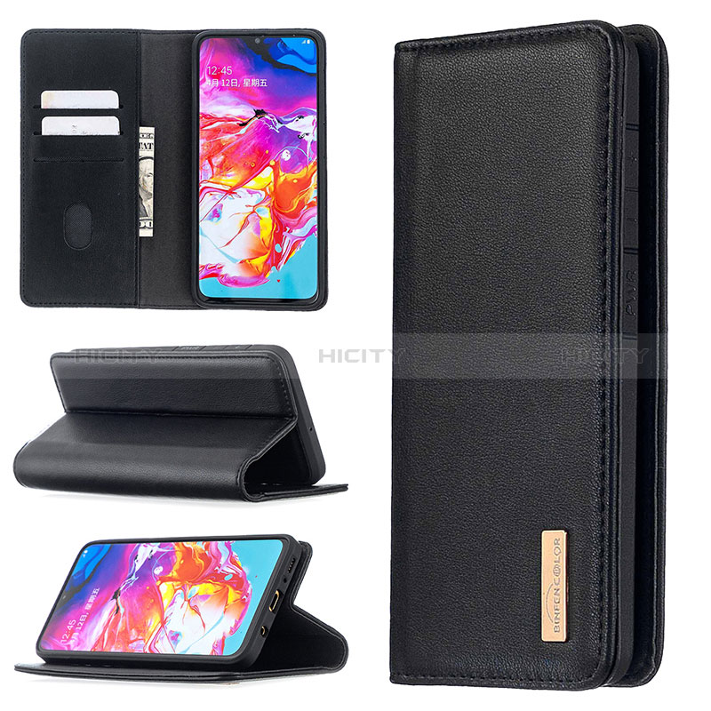 Handytasche Stand Schutzhülle Flip Leder Hülle B17F für Samsung Galaxy A70 groß