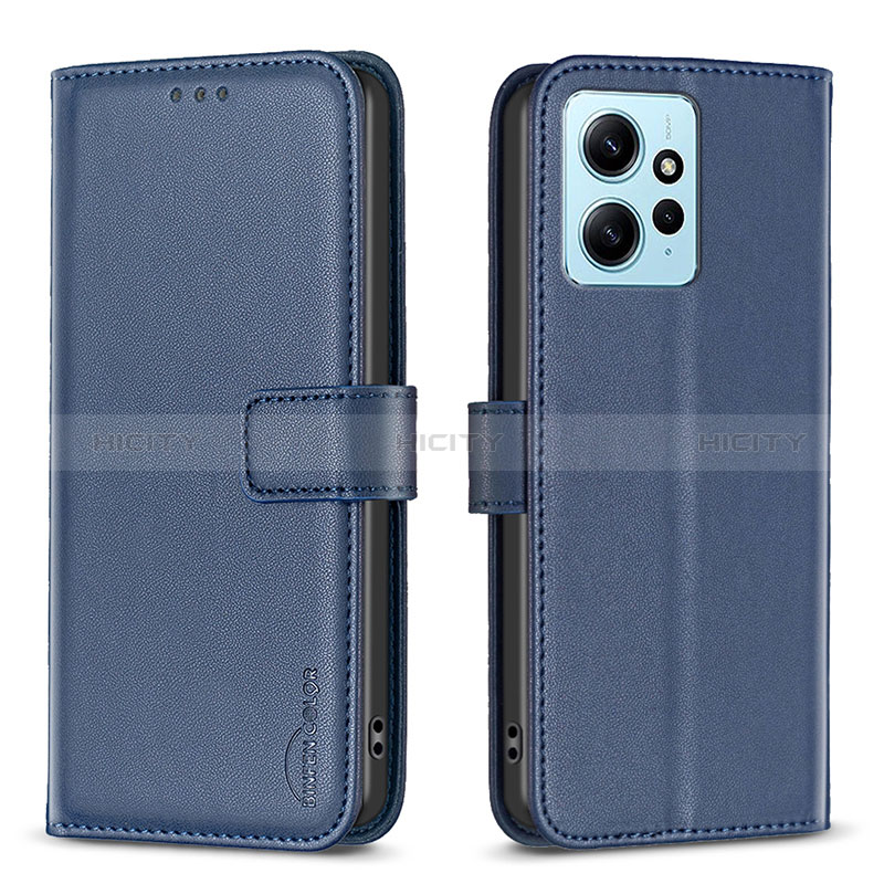 Handytasche Stand Schutzhülle Flip Leder Hülle B17F für Xiaomi Redmi Note 12 4G Blau