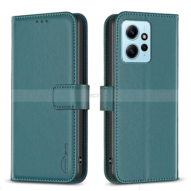 Handytasche Stand Schutzhülle Flip Leder Hülle B17F für Xiaomi Redmi Note 12 4G Grün