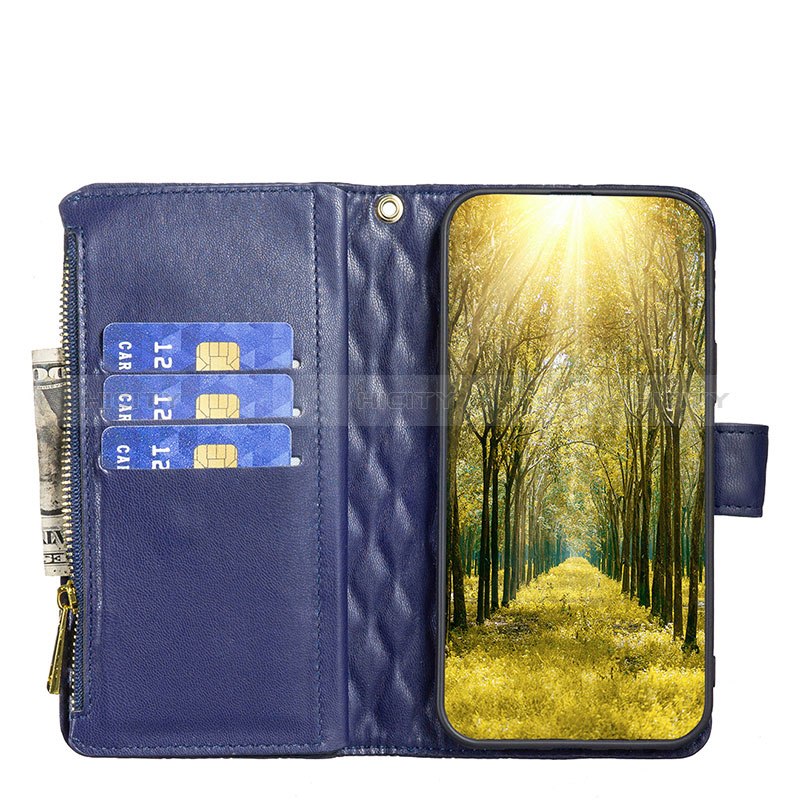 Handytasche Stand Schutzhülle Flip Leder Hülle B18F für Oppo A79 5G groß