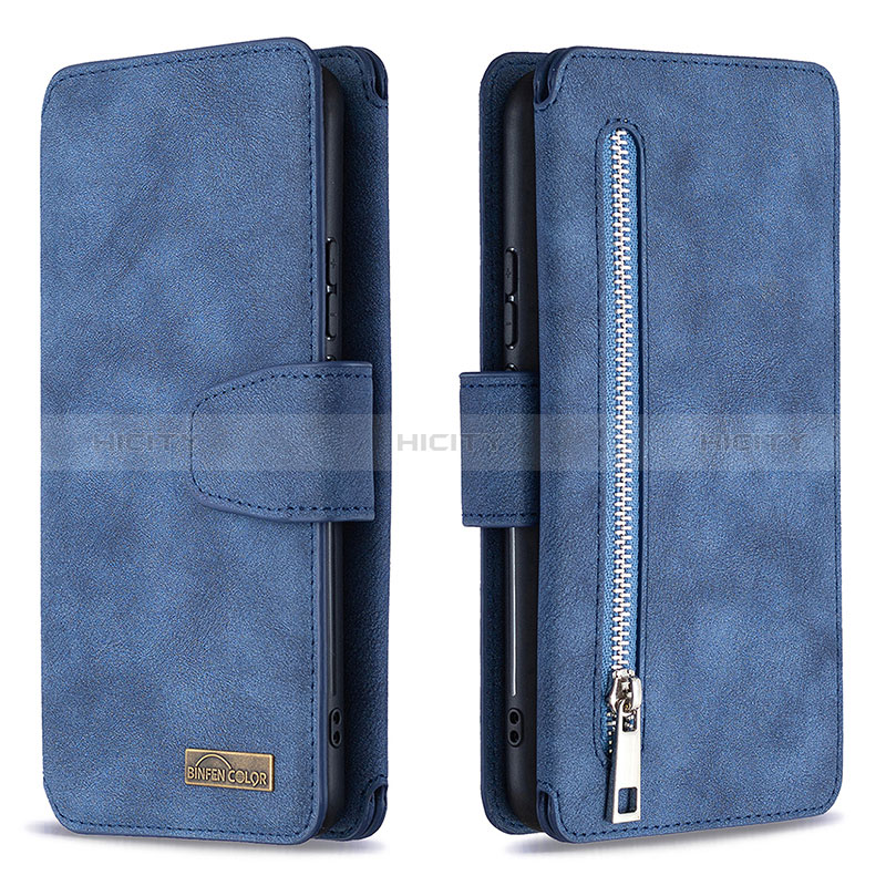 Handytasche Stand Schutzhülle Flip Leder Hülle B18F für Samsung Galaxy A20 Blau