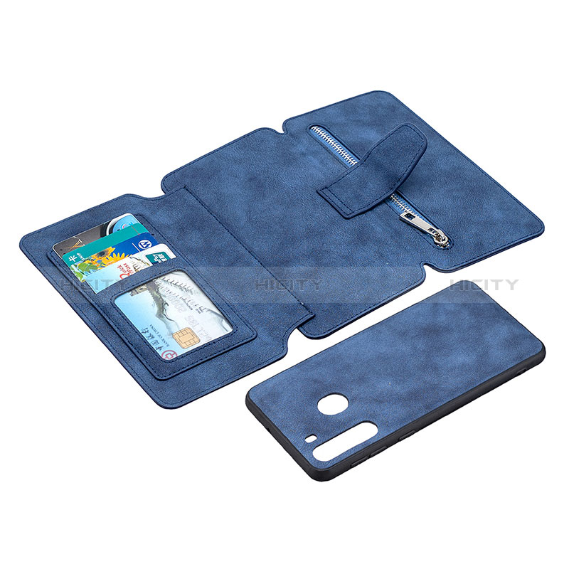 Handytasche Stand Schutzhülle Flip Leder Hülle B18F für Samsung Galaxy A21