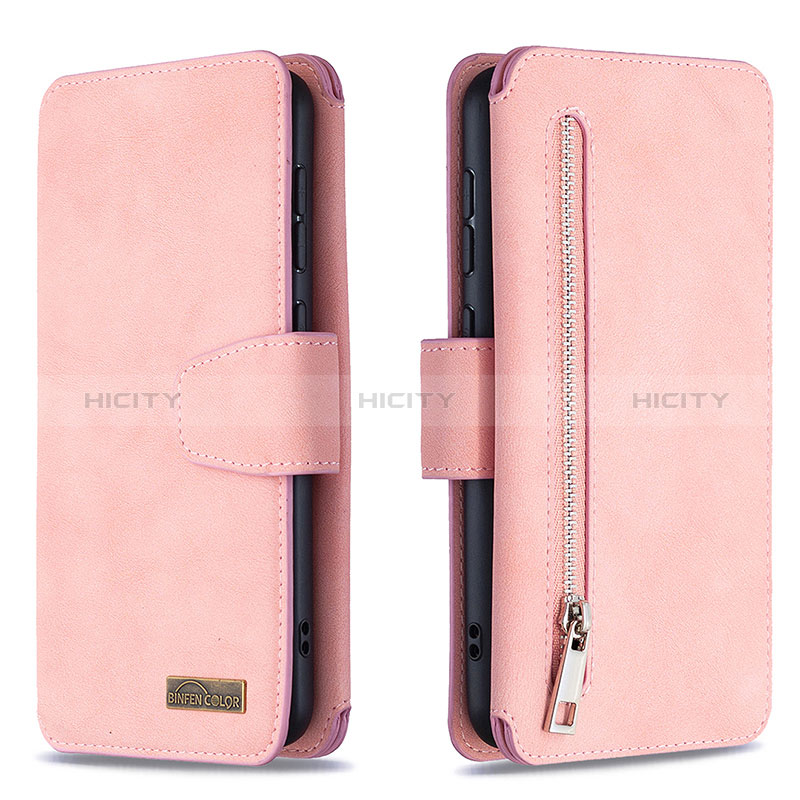 Handytasche Stand Schutzhülle Flip Leder Hülle B18F für Samsung Galaxy A30S Rosegold Plus