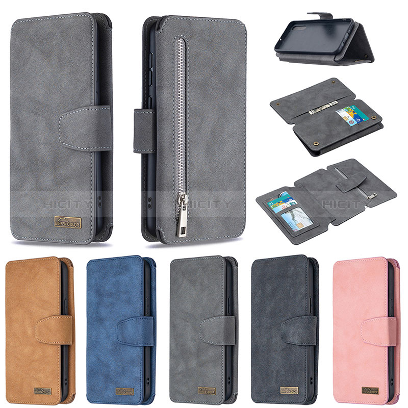 Handytasche Stand Schutzhülle Flip Leder Hülle B18F für Samsung Galaxy A50S groß