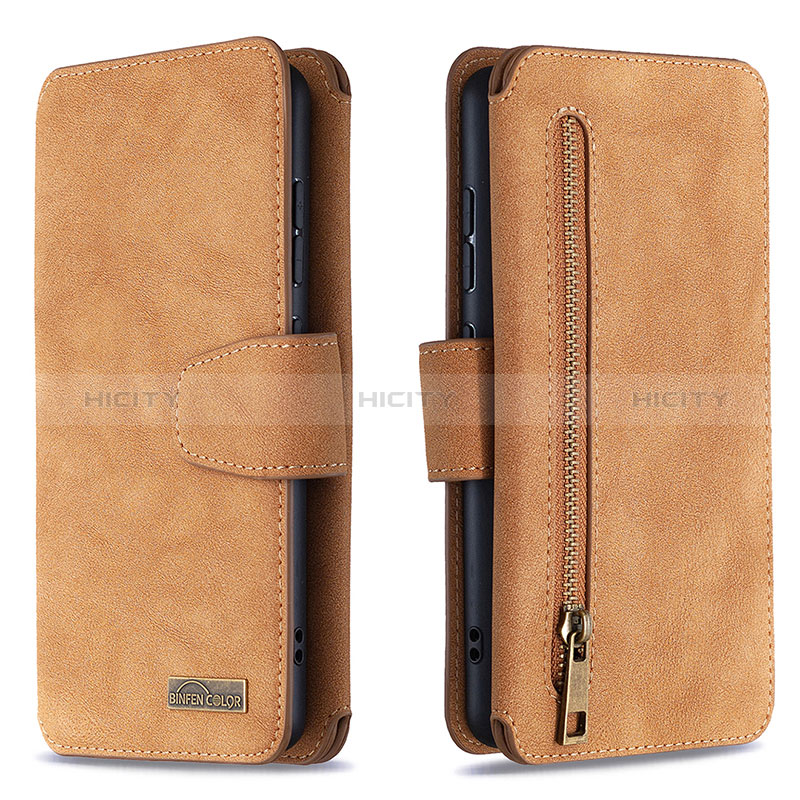 Handytasche Stand Schutzhülle Flip Leder Hülle B18F für Samsung Galaxy A51 4G Braun