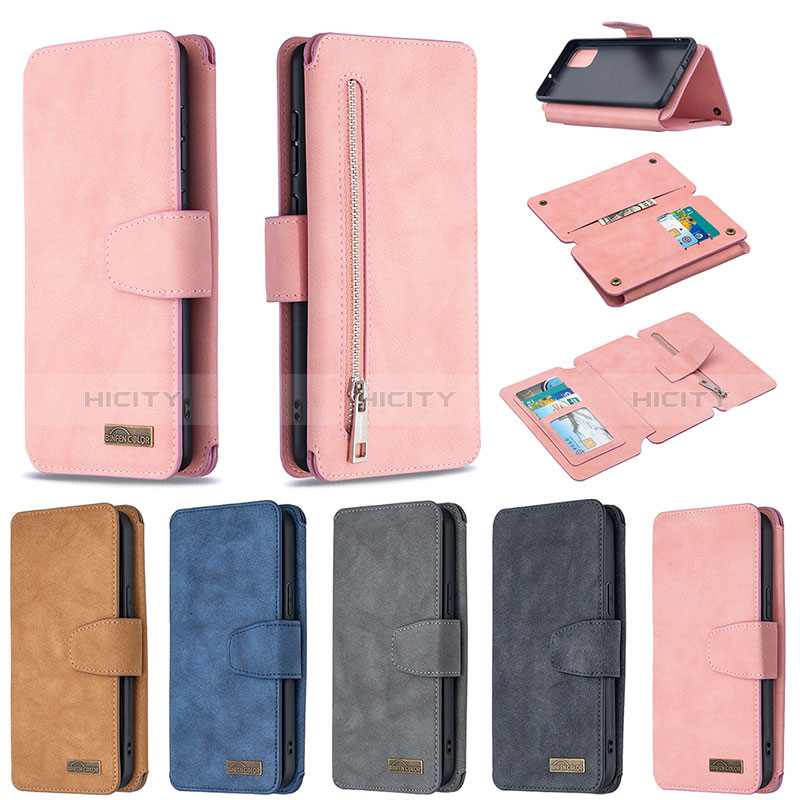 Handytasche Stand Schutzhülle Flip Leder Hülle B18F für Samsung Galaxy A71 4G A715 groß