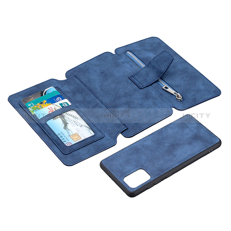 Handytasche Stand Schutzhülle Flip Leder Hülle B18F für Samsung Galaxy A71 5G groß