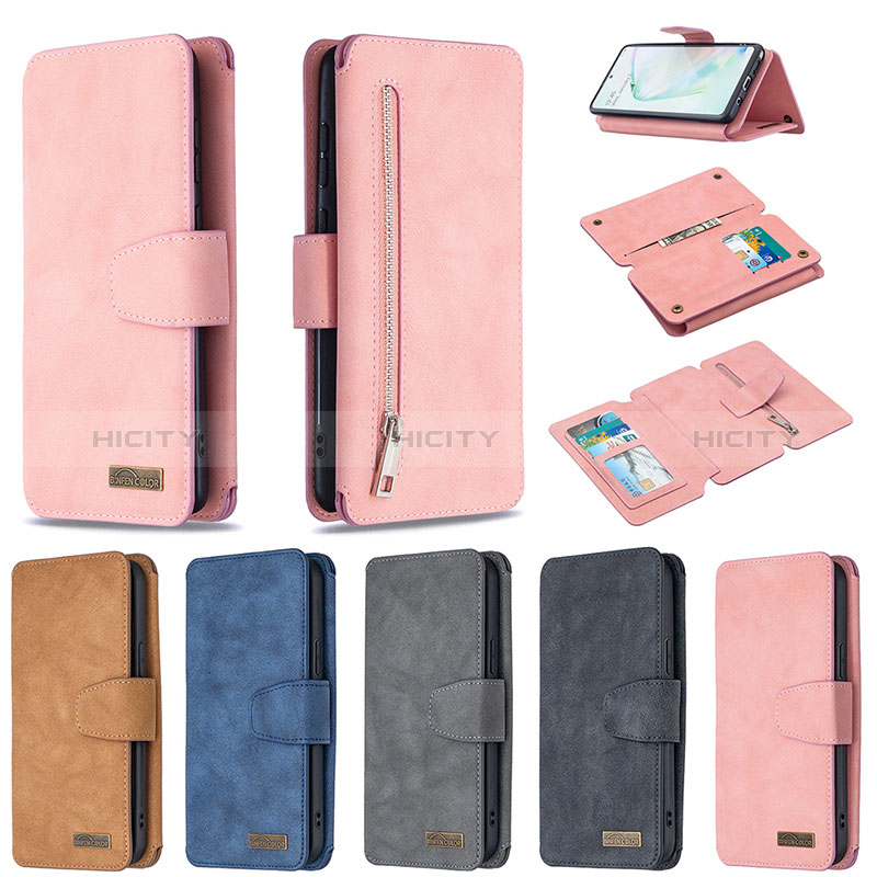 Handytasche Stand Schutzhülle Flip Leder Hülle B18F für Samsung Galaxy M60s groß