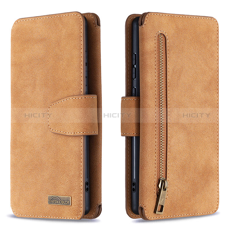 Handytasche Stand Schutzhülle Flip Leder Hülle B18F für Samsung Galaxy Note 20 5G Braun