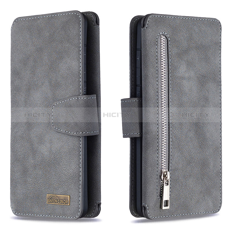 Handytasche Stand Schutzhülle Flip Leder Hülle B18F für Samsung Galaxy S20 Ultra Grau Plus