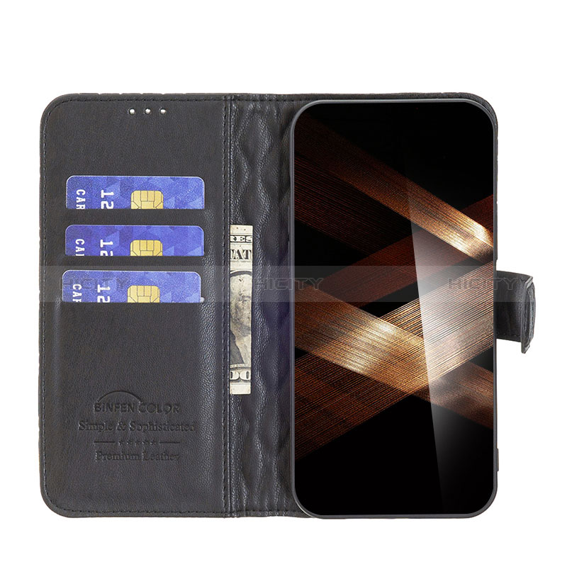 Handytasche Stand Schutzhülle Flip Leder Hülle B19F für Motorola Moto G Play (2023) groß