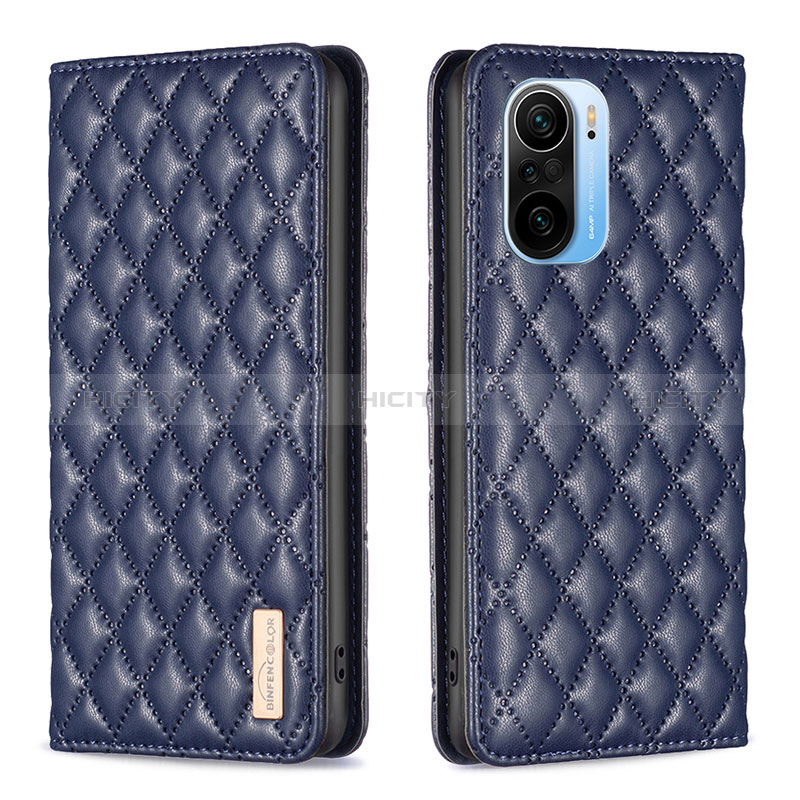 Handytasche Stand Schutzhülle Flip Leder Hülle B19F für Xiaomi Mi 11X Pro 5G Blau