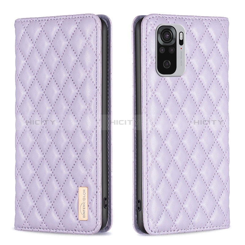 Handytasche Stand Schutzhülle Flip Leder Hülle B19F für Xiaomi Poco M5S Violett Plus