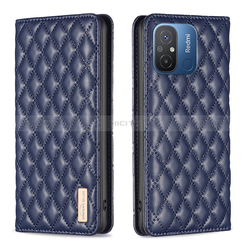 Handytasche Stand Schutzhülle Flip Leder Hülle B19F für Xiaomi Redmi 12C 4G Blau Plus