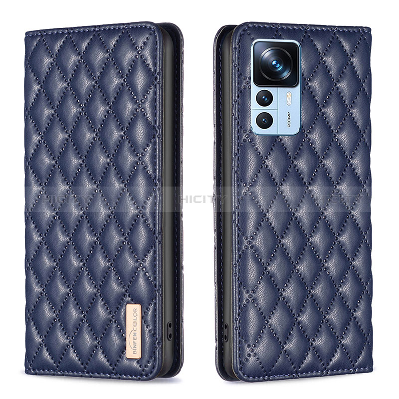 Handytasche Stand Schutzhülle Flip Leder Hülle B19F für Xiaomi Redmi K50 Ultra 5G Blau Plus