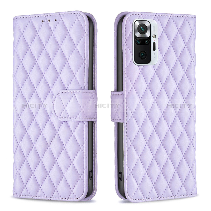 Handytasche Stand Schutzhülle Flip Leder Hülle B19F für Xiaomi Redmi Note 10 Pro 4G Violett