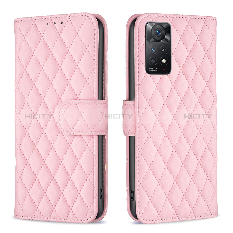 Handytasche Stand Schutzhülle Flip Leder Hülle B19F für Xiaomi Redmi Note 11 Pro 5G Rosegold