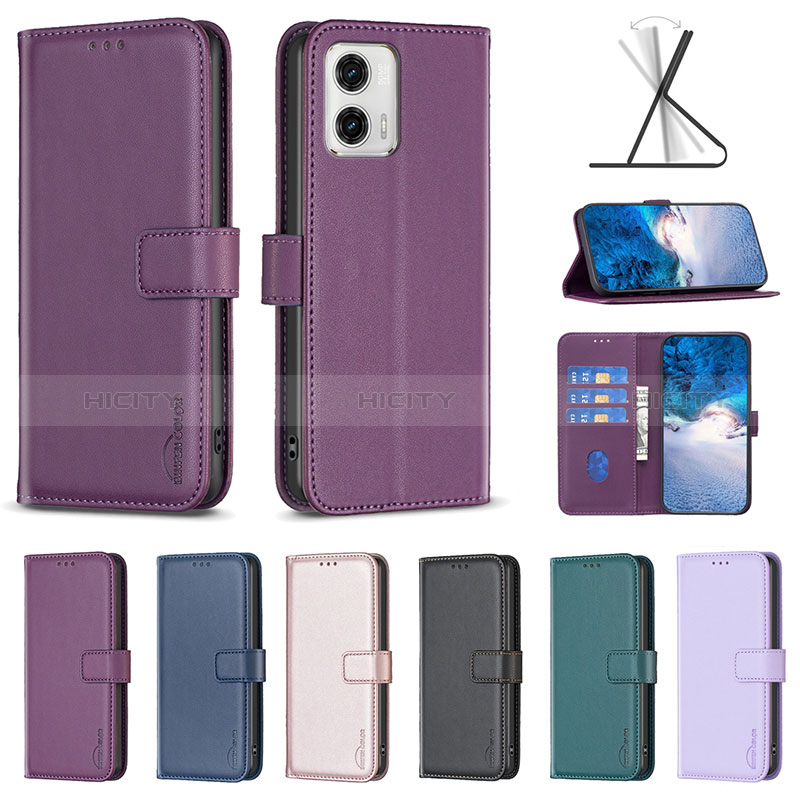 Handytasche Stand Schutzhülle Flip Leder Hülle B22F für Motorola Moto G73 5G