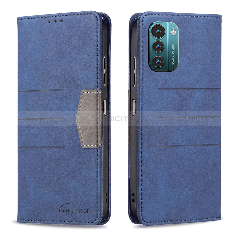 Handytasche Stand Schutzhülle Flip Leder Hülle B26F für Nokia G11 Blau