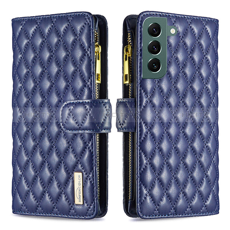 Handytasche Stand Schutzhülle Flip Leder Hülle BF1 für Samsung Galaxy S23 5G Blau