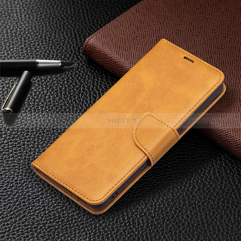 Handytasche Stand Schutzhülle Flip Leder Hülle BF1 für Xiaomi Redmi Note 10 Pro 4G Hellbraun