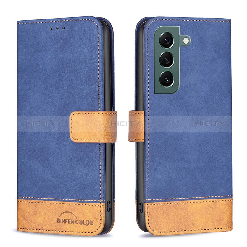 Handytasche Stand Schutzhülle Flip Leder Hülle BF2 für Samsung Galaxy S24 Plus 5G Blau Plus