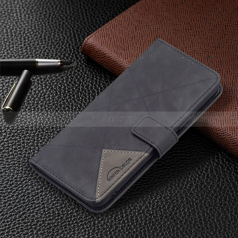 Handytasche Stand Schutzhülle Flip Leder Hülle BF2 für Xiaomi Redmi Note 10 Pro Max Schwarz