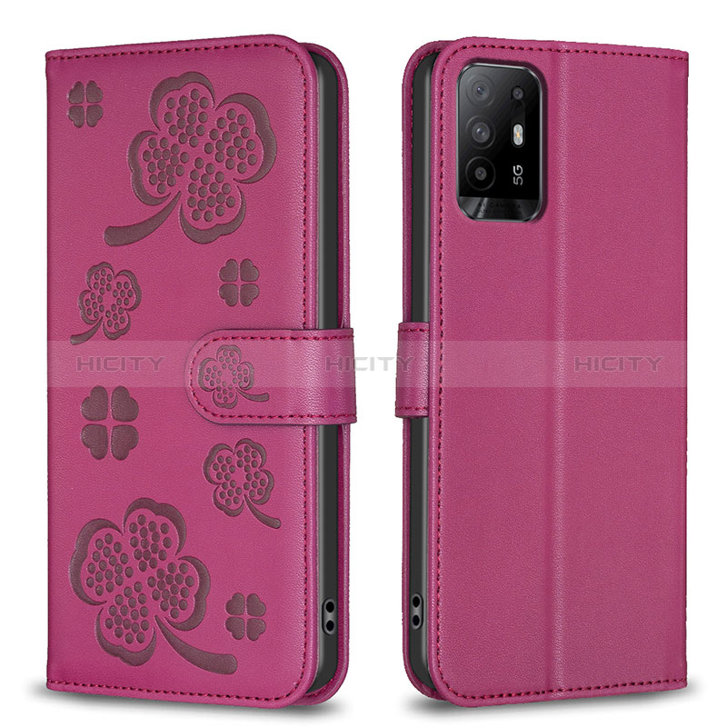 Handytasche Stand Schutzhülle Flip Leder Hülle Blumen BF1 für Oppo A94 5G