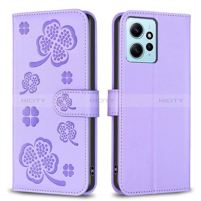 Handytasche Stand Schutzhülle Flip Leder Hülle Blumen BF1 für Xiaomi Redmi Note 12 4G groß